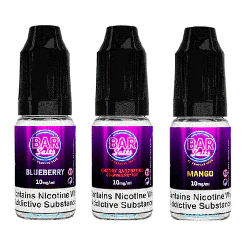 Bar Salt Nic Salts 10ml E liquid | Pack of 10