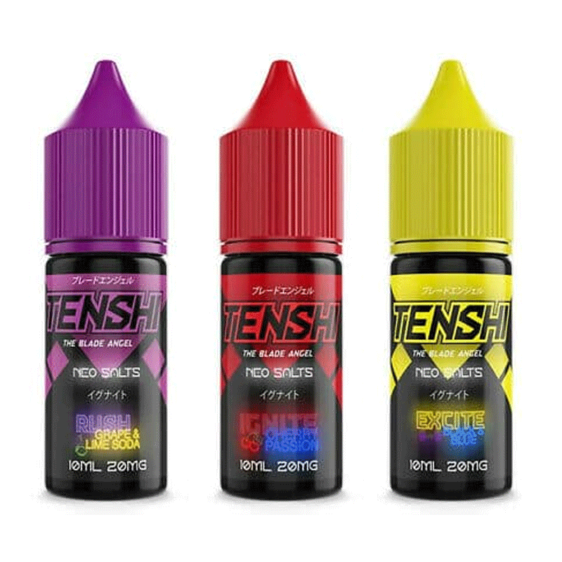 Tenshi Vapes Nic Salts 10ml E liquid | Pack of 10