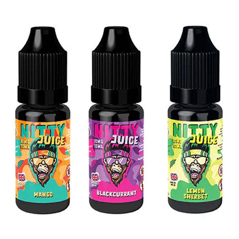 Vapes Bars Nitty Juice Nic Salt 10ml E liquid | Pack of 10