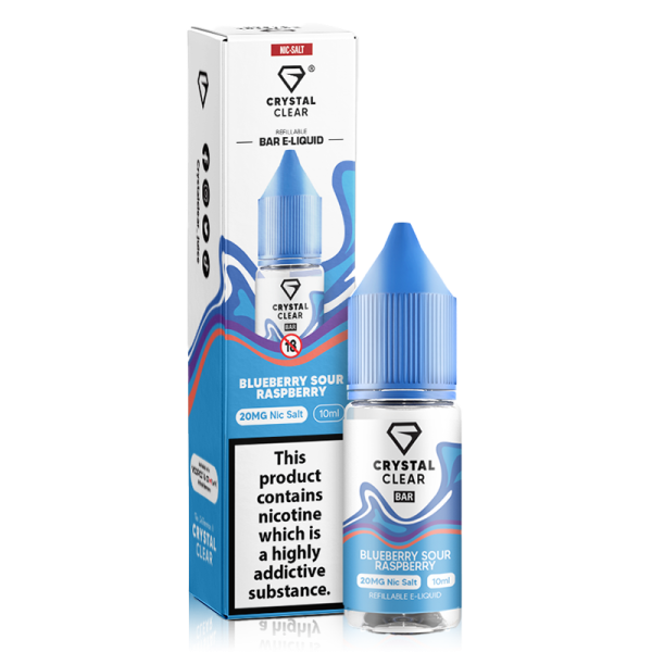 Crystal Clear Bar Nic Salt 10ml E liquid | Pack of 10