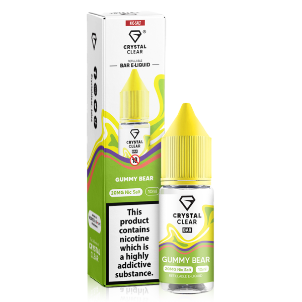 Crystal Clear Bar Nic Salt 10ml E liquid | Pack of 10