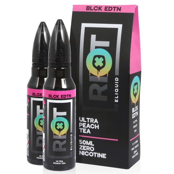 Riot Squad Black Edition Ultra Peach Tea E Liquid Shortfill 50ml