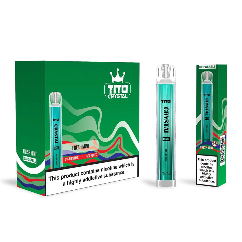 Tito Crystal Bar 600 Disposable Vape Device – Box Of 10